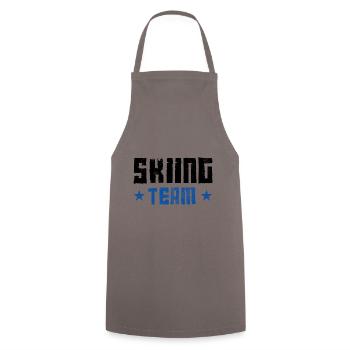 Équipe de ski - Tablier de cuisine - gris - Devant - AI Model Male 185 dark (185cm)