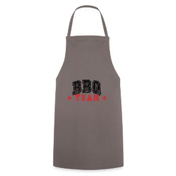 Équipe de barbecue - Tablier de cuisine - gris - Devant - AI Model Male 185 dark (185cm)