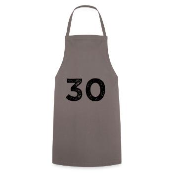 Maillot à 30 chiffres - Tablier de cuisine - gris - Devant - AI Model Male 185 dark (185cm)