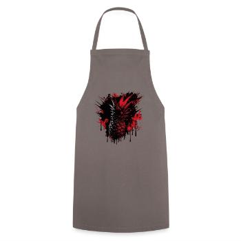 Fruit de l’ananas - Tablier de cuisine - gris - Devant - AI Model Male 185 dark (185cm)