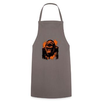 Gorilla - Kochschürze - Grau - Vorne - AI Model Male 185 dark (185cm)