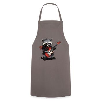 Raccoon Rock Musique - Tablier de cuisine - gris - Devant - AI Model Male 185 dark (185cm)