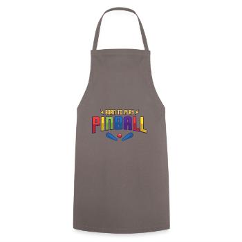 Born to play pinball / Pinball, pinball - Cooking Apron - grey - Front - AI Model Male 185 dark (185cm)