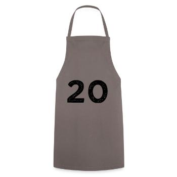 20 Zahl Trikot - Kochschürze - Grau - Vorne - AI Model Male 185 dark (185cm)