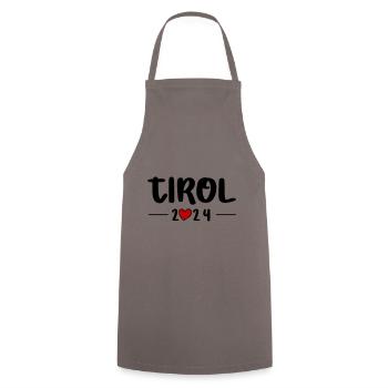 Tyrol 2024 Heart Journey - Cooking Apron - grey - Front - AI Model Male 185 dark (185cm)