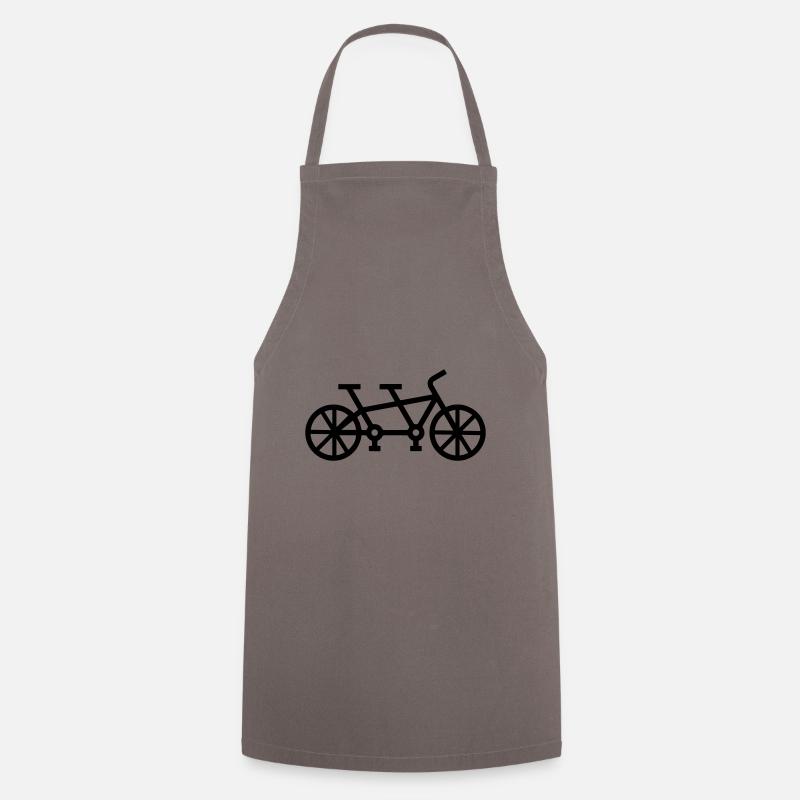 Vélo tandem - Tablier de cuisine - gris