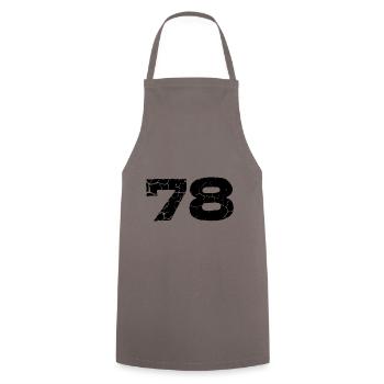 78 Number jersey - Cooking Apron - grey - Front - AI Model Male 185 dark (185cm)