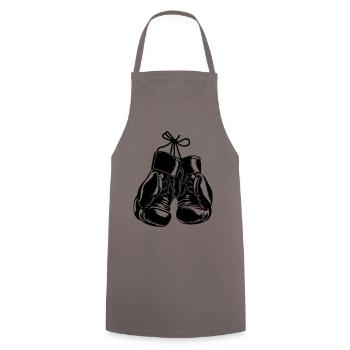 Gants de boxe Symbole Sports de boxe - Tablier de cuisine - gris - Devant - AI Model Male 185 dark (185cm)
