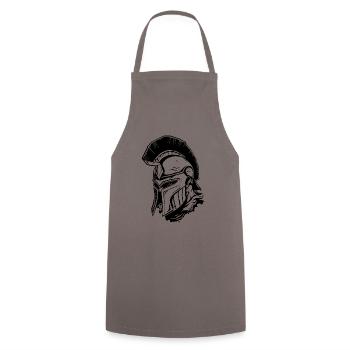 Spartaner Krieger Sparta Kopf - Kochschürze - Grau - Vorne - AI Model Male 185 dark (185cm)