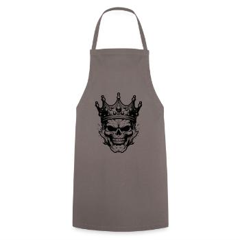 Skull King Symbol - Cooking Apron - grey - Front - AI Model Male 185 dark (185cm)