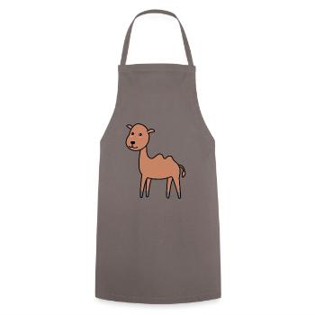 Kamel Comic - Kochschürze - Grau - Vorne - AI Model Male 185 dark (185cm)