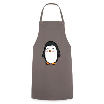 Penguin Comic Animal - Cooking Apron - grey - Front - AI Model Male 185 dark (185cm)