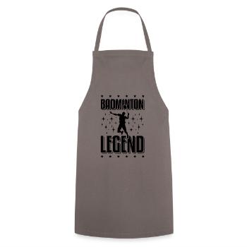 Bedminton Legend - Cooking Apron - grey - Front - AI Model Male 185 dark (185cm)