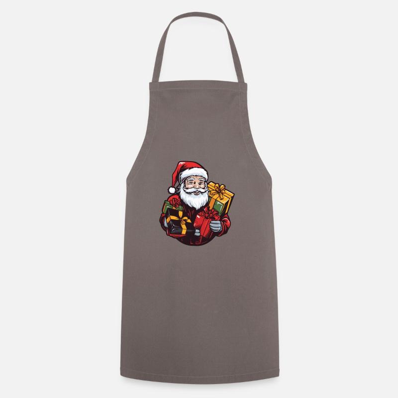 Weihnachtsmann Geschenke - Kochschürze - Grau