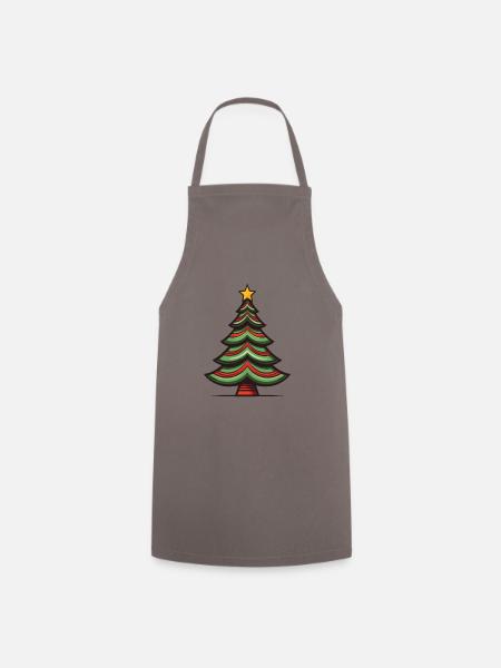Tannenbaum Weihnachten - Kochschürze - Grau