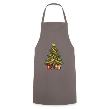 Christmas Tree Xmas Christmas - Cooking Apron - grey - Front - AI Model Male 185 dark (185cm)