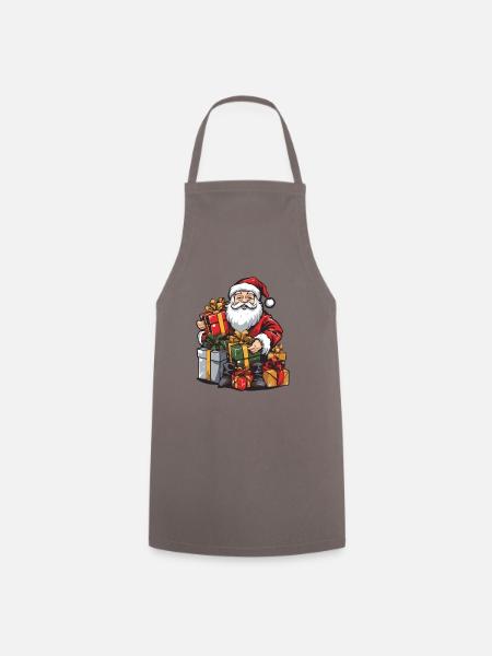 Weihnachtsmann Geschenke - Kochschürze - Grau