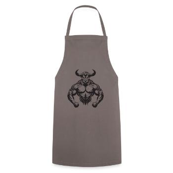 Bull Bull Musculation Muscles - Tablier de cuisine - gris - Devant - AI Model Male 185 dark (185cm)