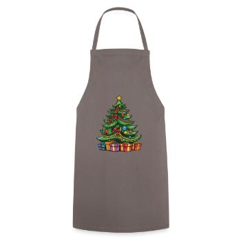 sapin Noël sapin - Tablier de cuisine - gris - Devant - AI Model Male 185 dark (185cm)