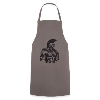 Spartan Gym Gladiateur Muscles Musculation - Tablier de cuisine - gris - Devant - AI Model Male 185 dark (185cm)