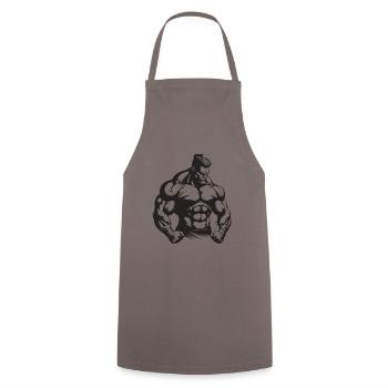 Bodybuilder Muscles Workout Gym - Tablier de cuisine - gris - Devant - AI Model Male 185 dark (185cm)