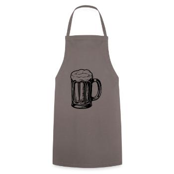 Beer Glass Icon - Cooking Apron - grey - Front - AI Model Male 185 dark (185cm)