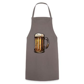 Beer Glass Icon - Cooking Apron - grey - Front - AI Model Male 185 dark (185cm)
