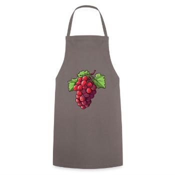 Symbole des raisins - Tablier de cuisine - gris - Devant - AI Model Male 185 dark (185cm)