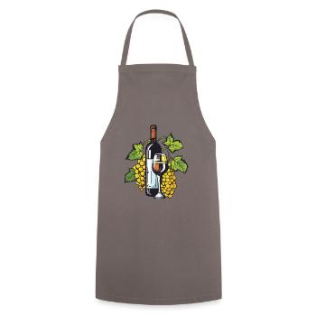 Verre à vin VinRaisins Vin - Tablier de cuisine - gris - Devant - AI Model Male 185 dark (185cm)
