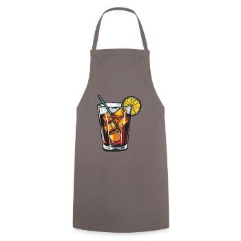 Limonade Drink - Kochschürze - Grau - Vorne - AI Model Male 185 dark (185cm)