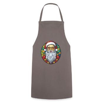 Santa Claus Colorful Santa Christmas - Cooking Apron - grey - Front - AI Model Male 185 dark (185cm)