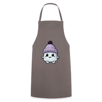 Eskimo Cold Winter Creature - Cooking Apron - grey - Front - AI Model Male 185 dark (185cm)