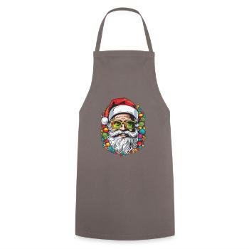 Santa Claus Colorful Santa Christmas - Cooking Apron - grey - Front - AI Model Male 185 dark (185cm)