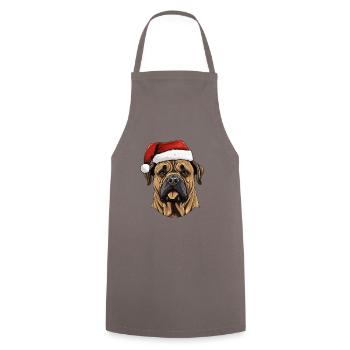 Tête de Noël Boerboel Dog - Tablier de cuisine - gris - Devant - AI Model Male 185 dark (185cm)