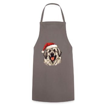 Leonberger Dog Christmas Head - Cooking Apron - grey - Front - AI Model Male 185 dark (185cm)