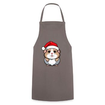 Hamster Christmas Animal Head - Cooking Apron - grey - Front - AI Model Male 185 dark (185cm)