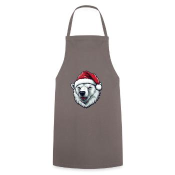 Tête d’ours polaire Portrait de Noël ours polaire - Tablier de cuisine - gris - Devant - AI Model Male 185 dark (185cm)