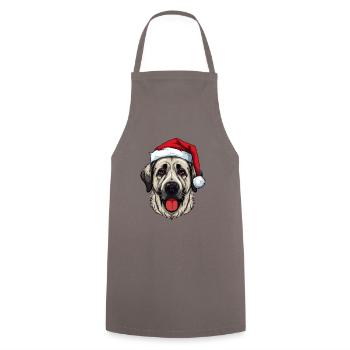 Kangal Hund Kopf Weihnachten Portät - Kochschürze - Grau - Vorne - AI Model Male 185 dark (185cm)