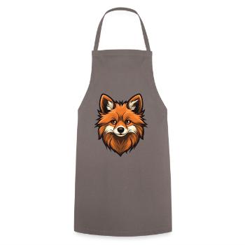 Tête de chien de Poméranie - Tablier de cuisine - gris - Devant - AI Model Male 185 dark (185cm)