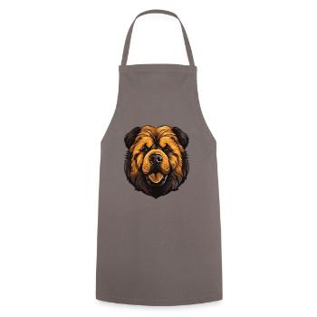 Tête de chien Chow Chow - Tablier de cuisine - gris - Devant - AI Model Male 185 dark (185cm)