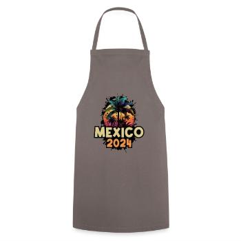 Mexique 2024 Dicton de vacances - Tablier de cuisine - gris - Devant - AI Model Male 185 dark (185cm)