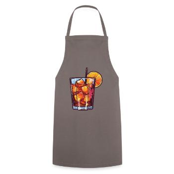 Limonade Drink - Kochschürze - Grau - Vorne - AI Model Male 185 dark (185cm)