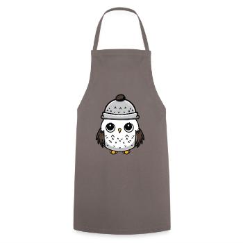 Hibou Animal bébé Bande dessinée - Tablier de cuisine - gris - Devant - AI Model Male 185 dark (185cm)