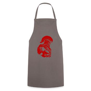 Spartan Gym Muscles Bodybuilding - Cooking Apron - grey - Front - AI Model Male 185 dark (185cm)