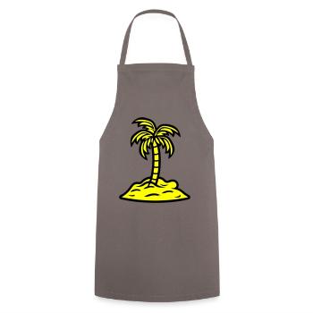 Palm Island vacances d’été - Tablier de cuisine - gris - Devant - AI Model Male 185 dark (185cm)