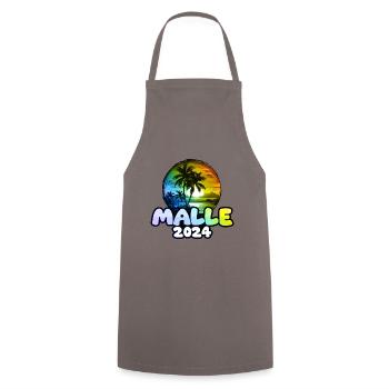 Malle 2024 Palm Trees Multicoloured - Cooking Apron - grey - Front - AI Model Male 185 dark (185cm)