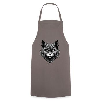 Cat, Animal, Male - Cooking Apron - grey - Front - AI Model Male 185 dark (185cm)