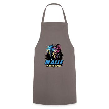 Malle Party Crew Dicton De Vacances - Tablier de cuisine - gris - Devant - AI Model Male 185 dark (185cm)