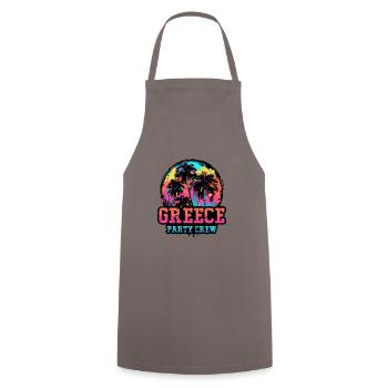 Greece Party Crew - Cooking Apron - grey - Front - AI Model Male 185 dark (185cm)