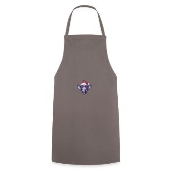 Elephant Christmas Cool - Cooking Apron - grey - Front - AI Model Male 185 dark (185cm)